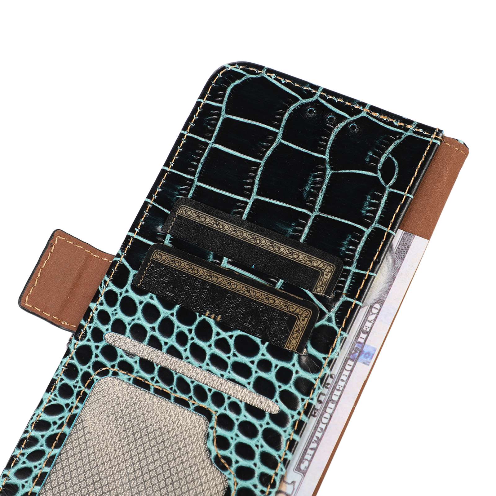 For Xiaomi Redmi A3 / Poco C61 4G Case Genuine Cow Leather Wallet Phone Cover Crocodile Texture For Xiaomi Redmi A3 / Poco C61 4G Case Genuine Cow Leather Wallet Phone Cover Crocodile Texture